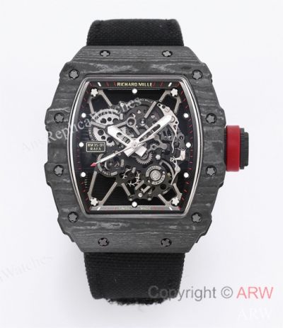 BBR Factory Super Clone Richard Mille RM35- 01 Carbon NTPT Black Velcro Strap